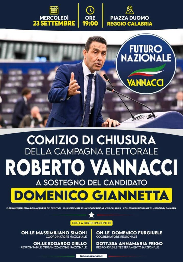 roberto vannacci evento locandina a reggio calabria
