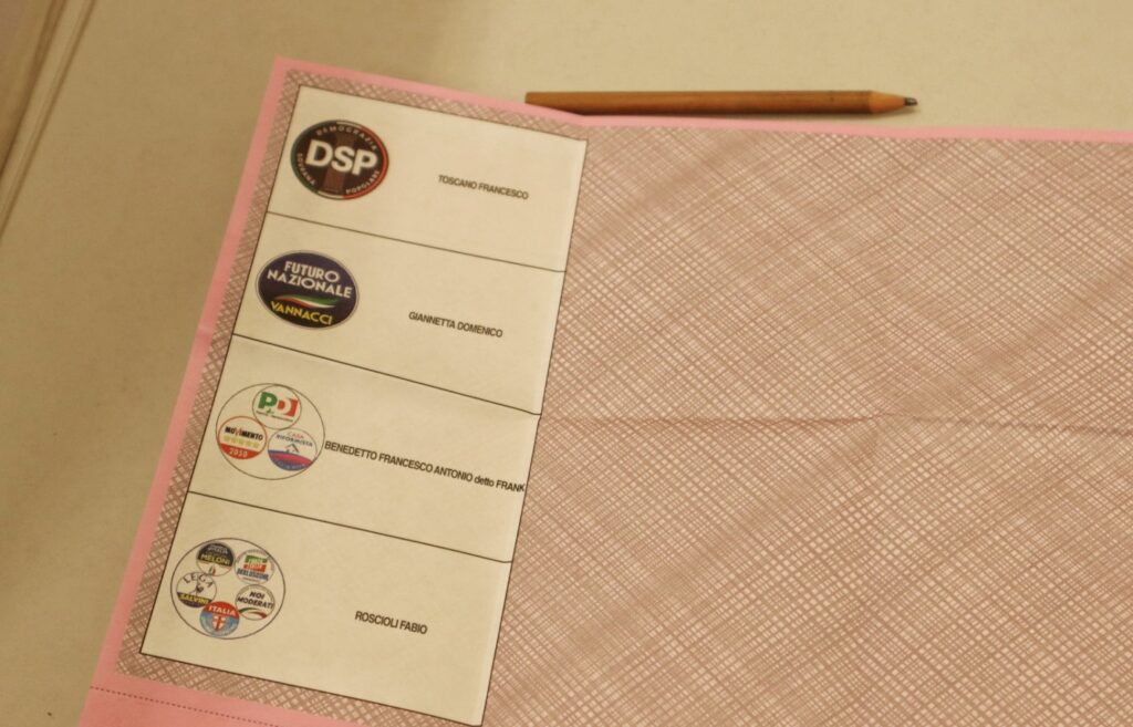 scheda elettorale elezioni suppletive reggio calabria 27 settembre 2026