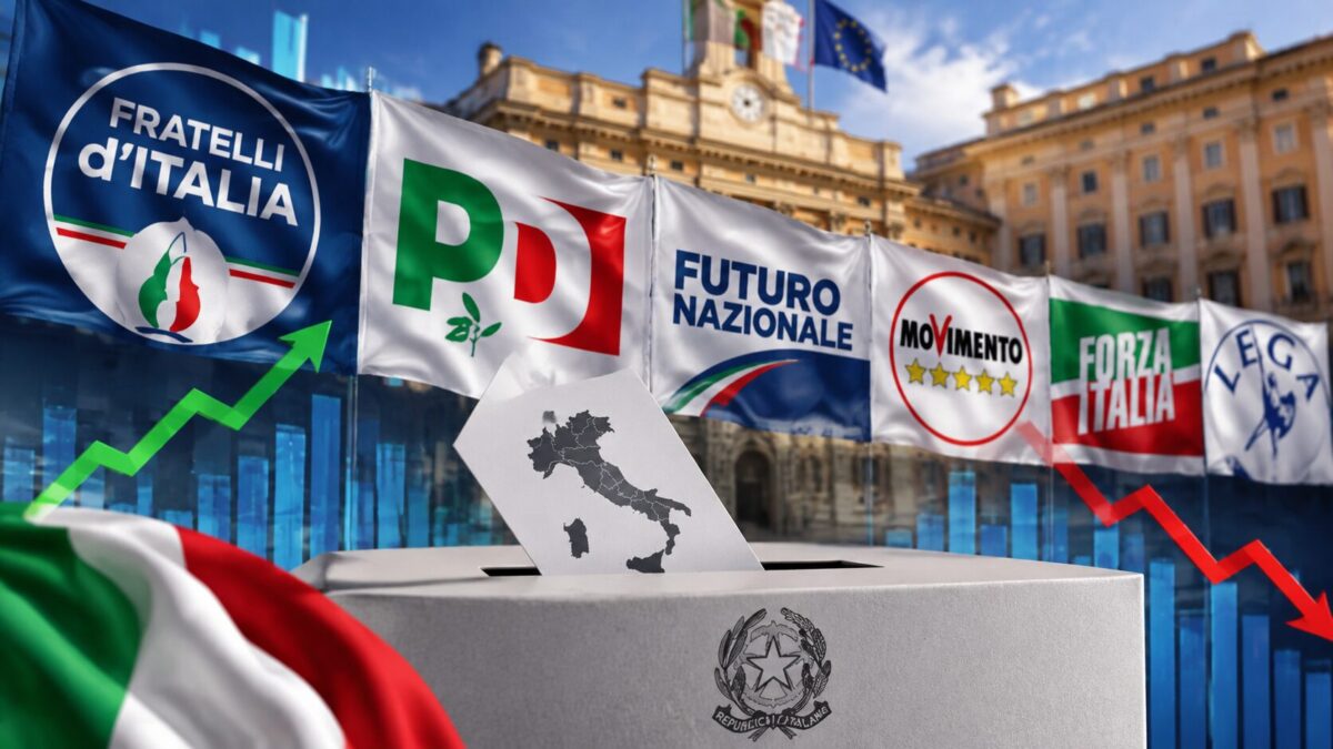 Sondaggi politici, le intenzioni di voto: FdI non molla la vetta, Pd in lieve calo, avanza Vannacci. Tutti i DATI