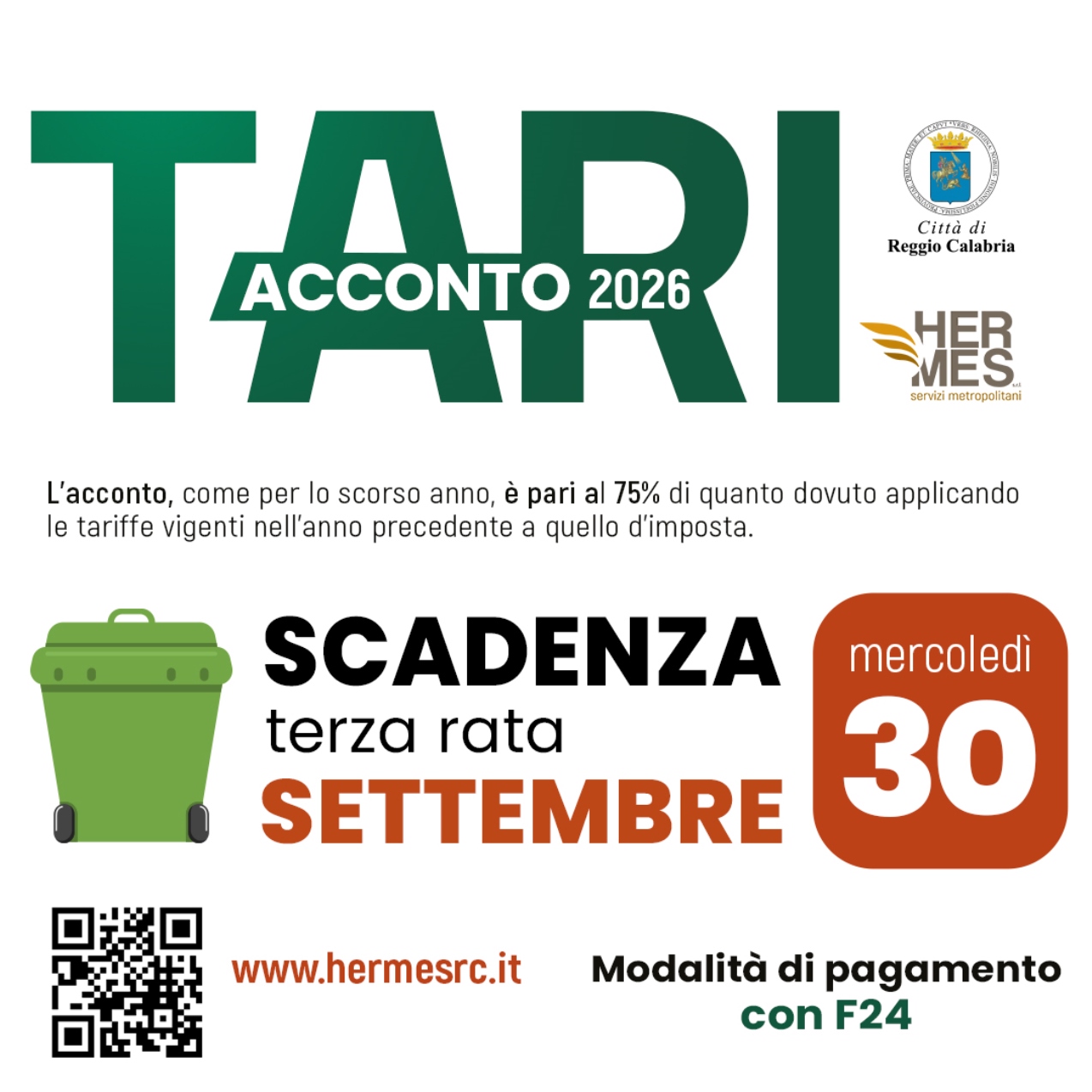 tari_terza rata acconto 2026