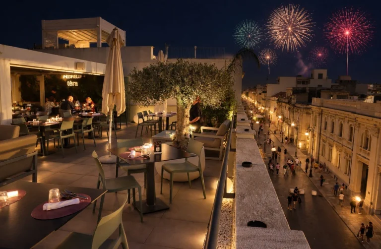 terrazza tera reggio calabria con fuochi d'artificio