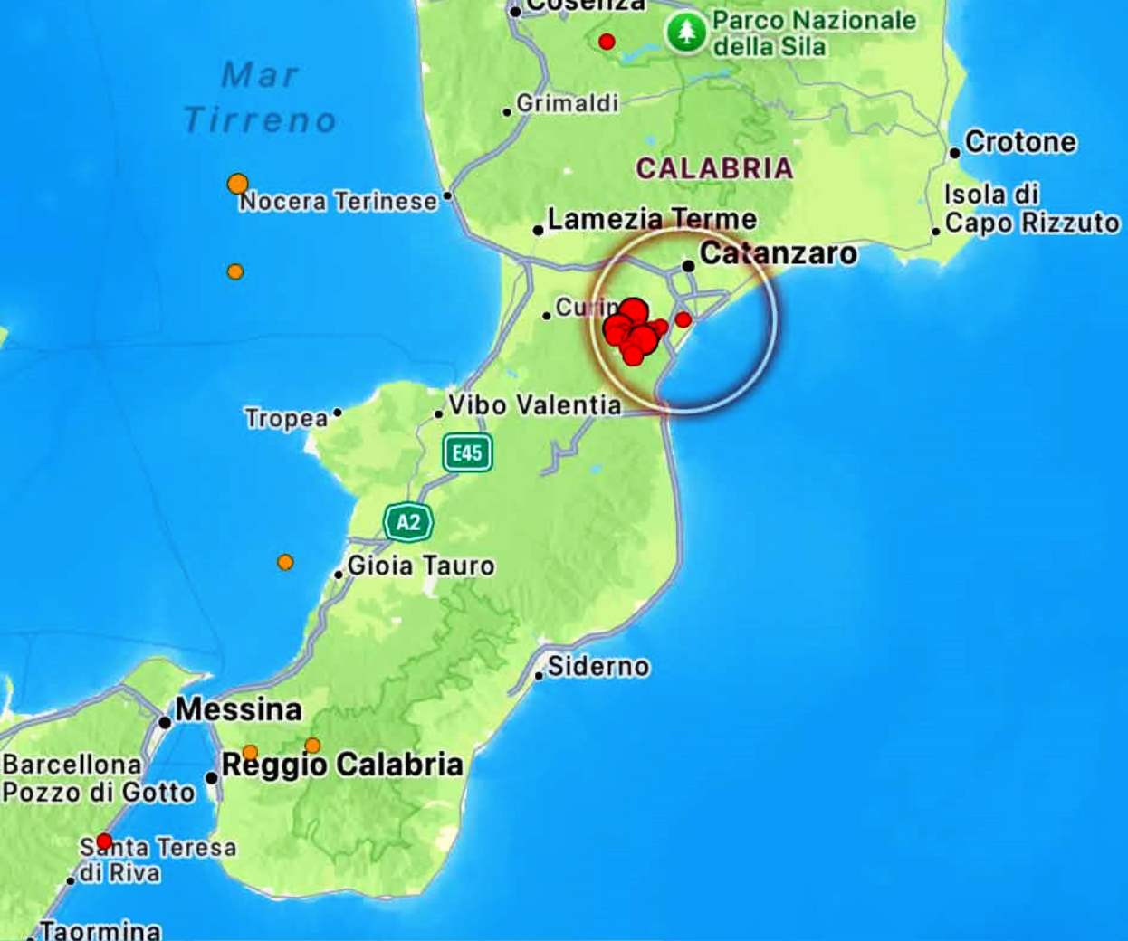 Terremoto in Calabria, numerose scosse a Catanzaro: sciame sismico tra Squillace