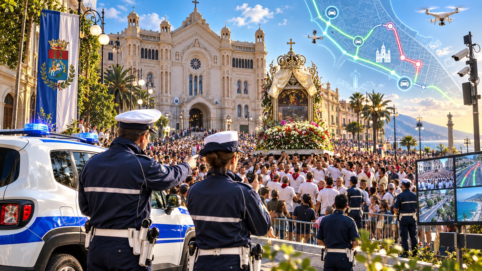 viabilità polizia locale reggio calabria festa di madonna