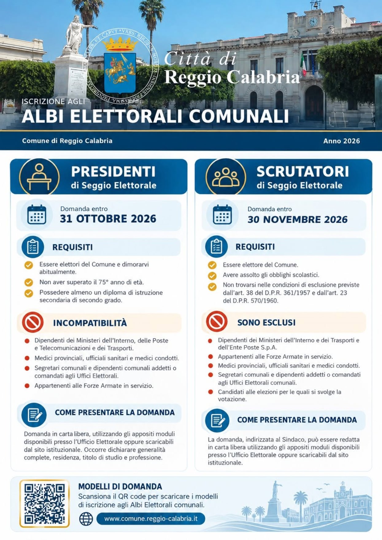 𝗜𝗦𝗖𝗥𝗜𝗭𝗜𝗢𝗡𝗘 𝗔𝗚𝗟𝗜 𝗔𝗟𝗕𝗜 𝗘𝗟𝗘𝗧𝗧𝗢𝗥𝗔𝗟𝗜 𝗖𝗢𝗠𝗨𝗡𝗔𝗟𝗜