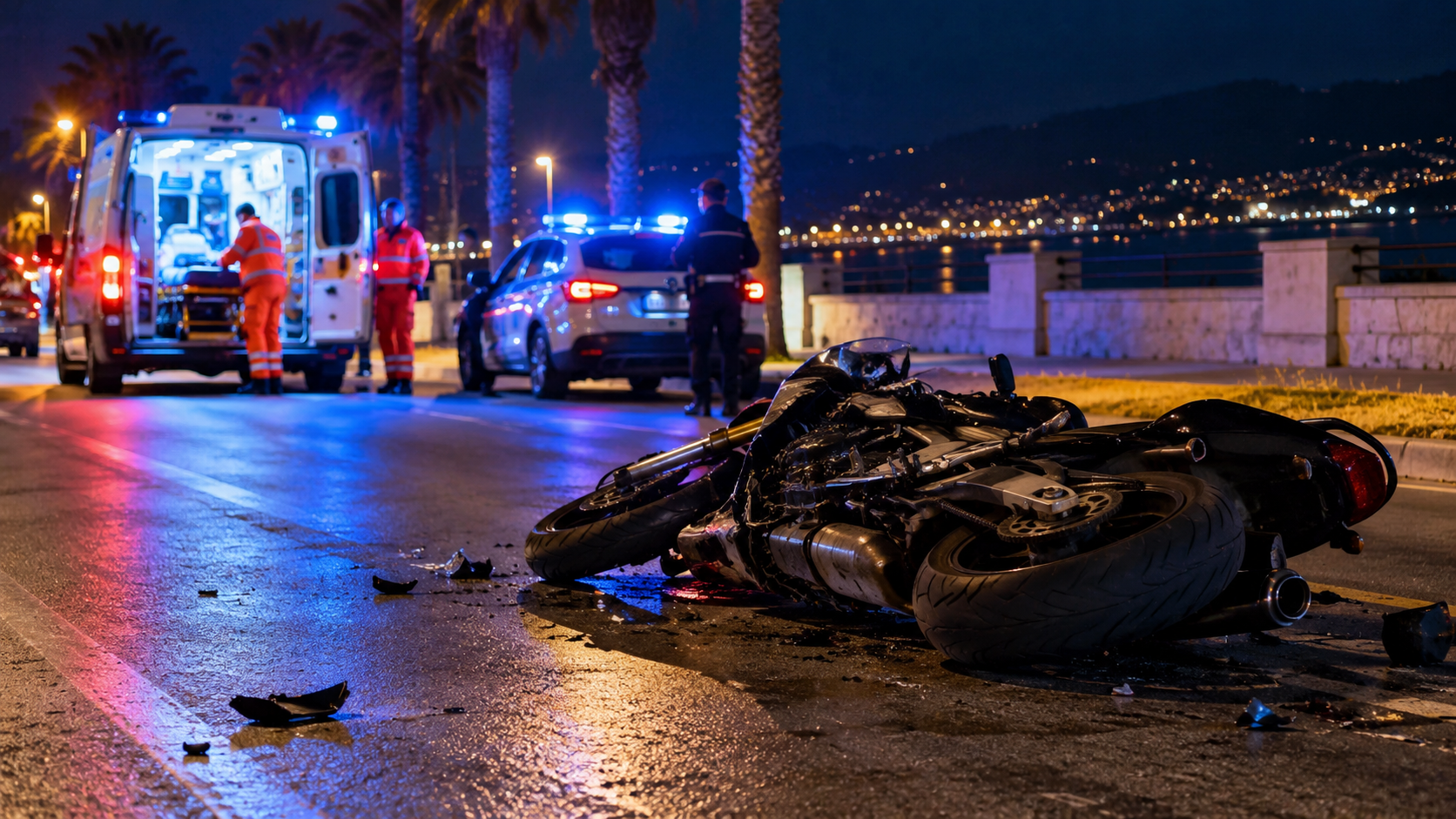 incidente moto ambulanza