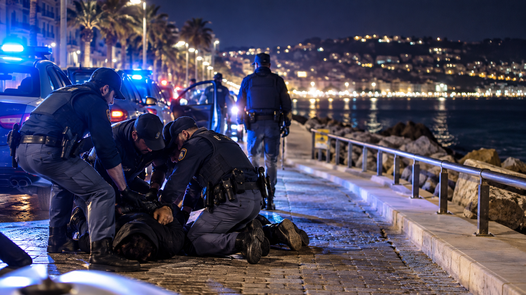 Arresto notturno polizia