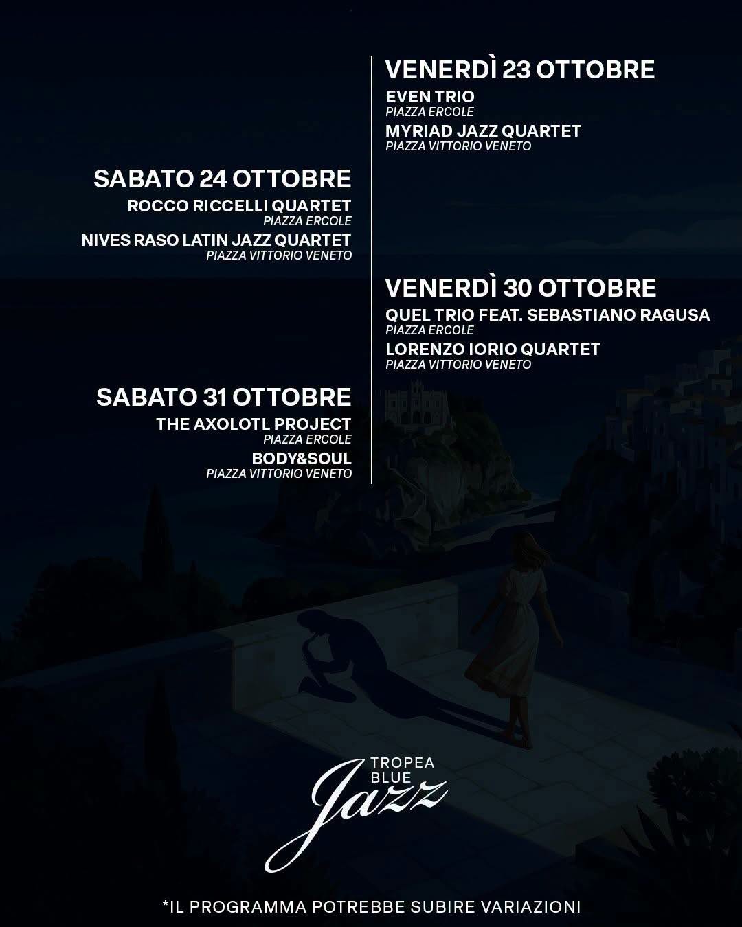 Blue Jazz Tropea loncadina ultimi appuntamenti di ottobre