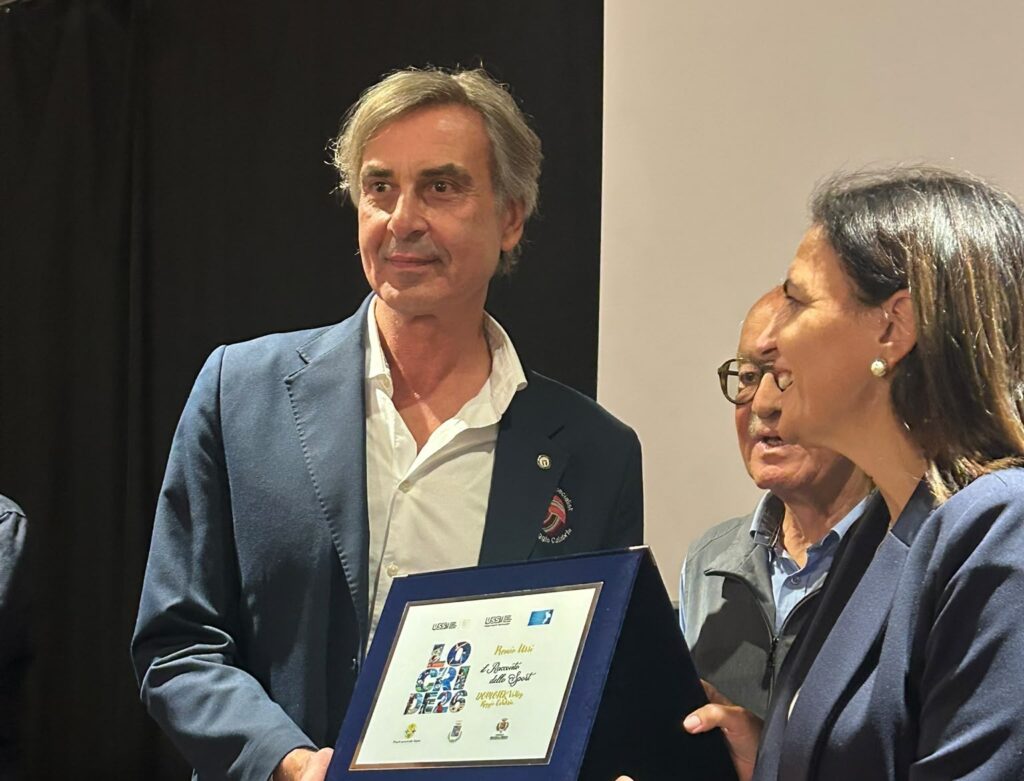 Cesare Pellegrino Domotek Volley premio Unione Stampa Sportiva Italiana