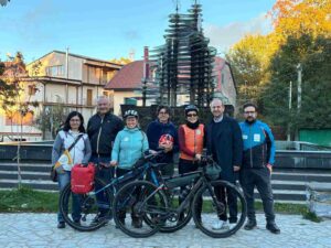 Ciclisti del South Italy Greenways accolte a Gambarie