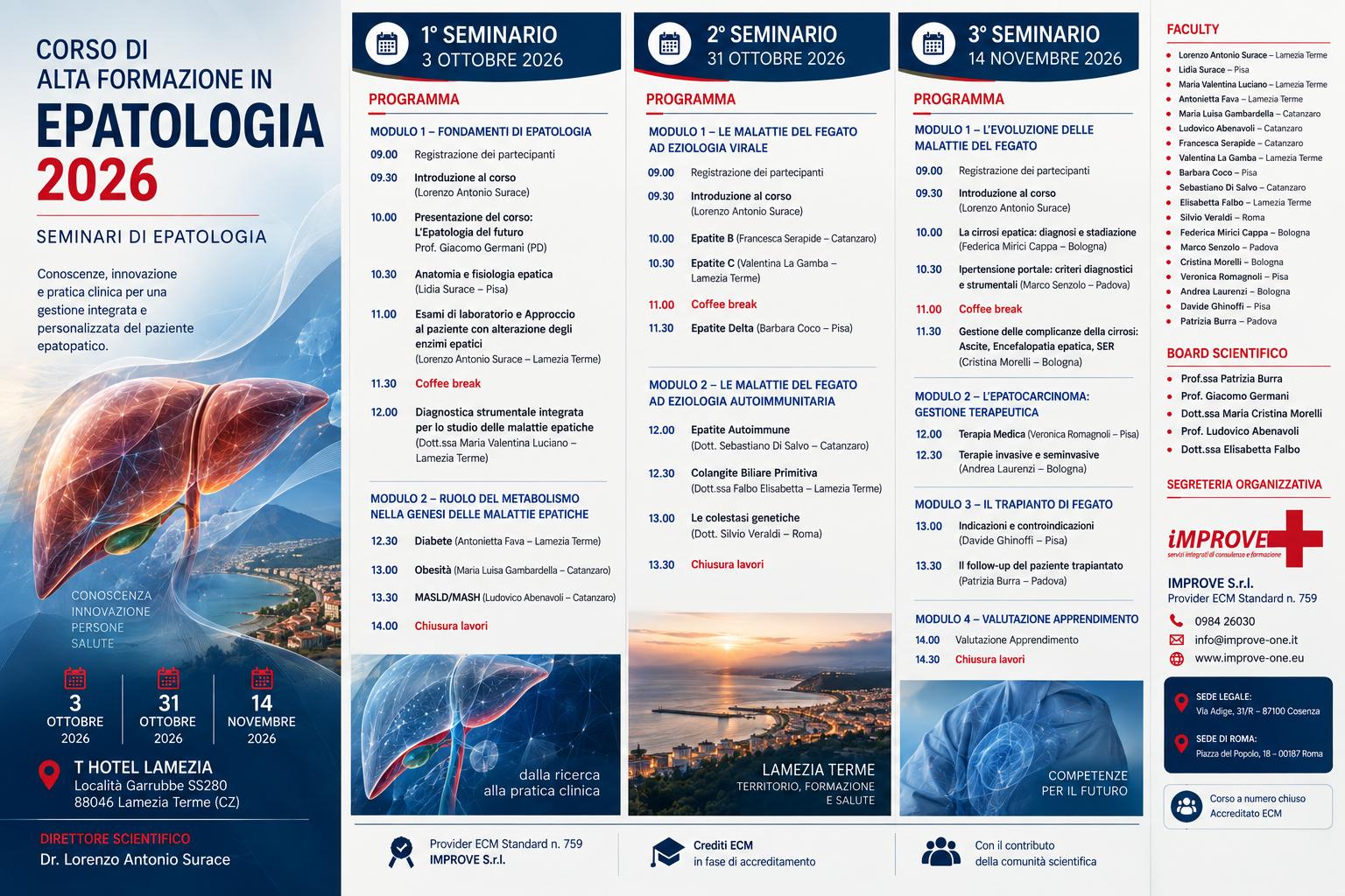 Corso di alta formazione in epatologia a Lamezia Terme
