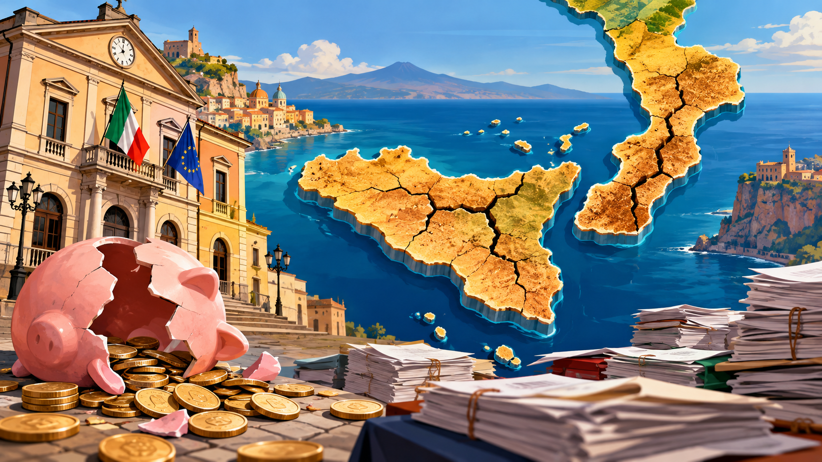 Crisi finanziaria tra Sicilia e Calabria