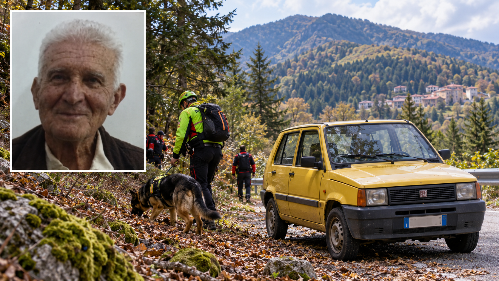 Domenico Bagnato scomparso gambarie panda gialla