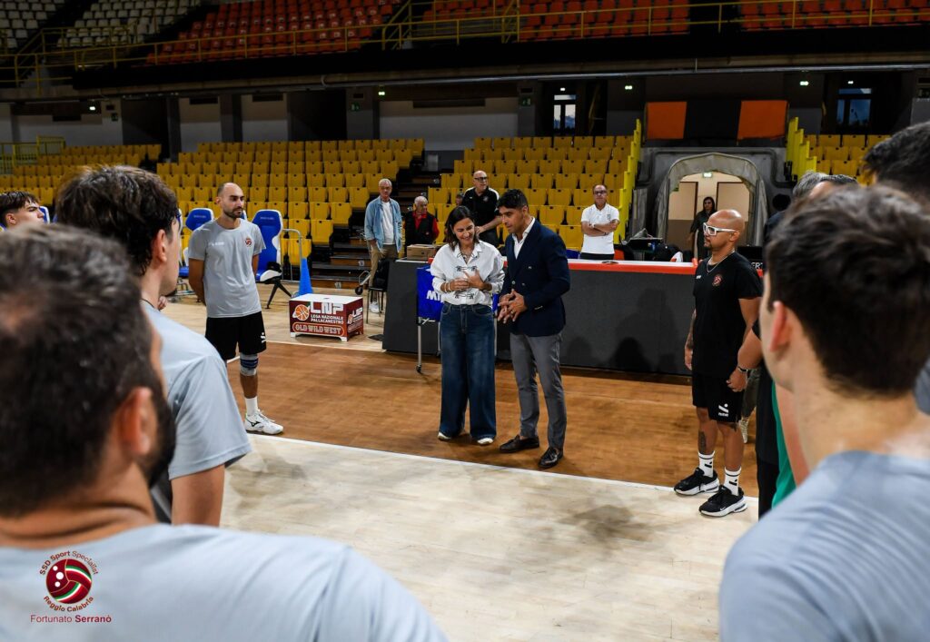 Domotek Volley visita assessore Micheli