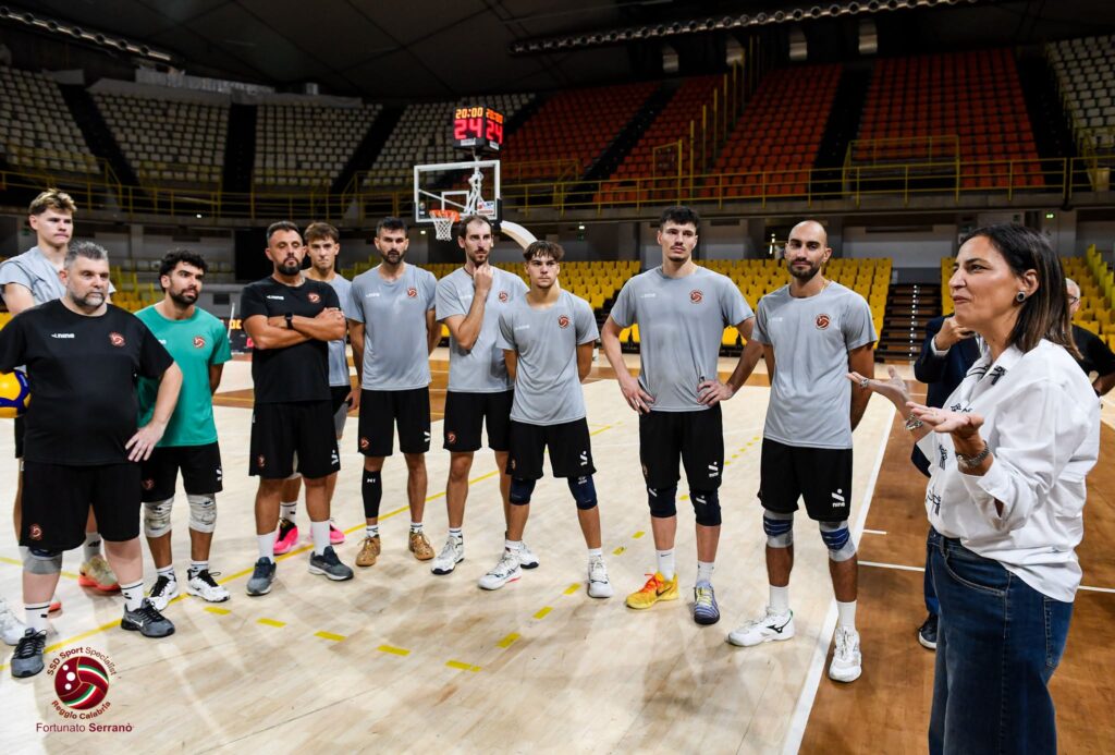 Domotek Volley visita assessore Micheli