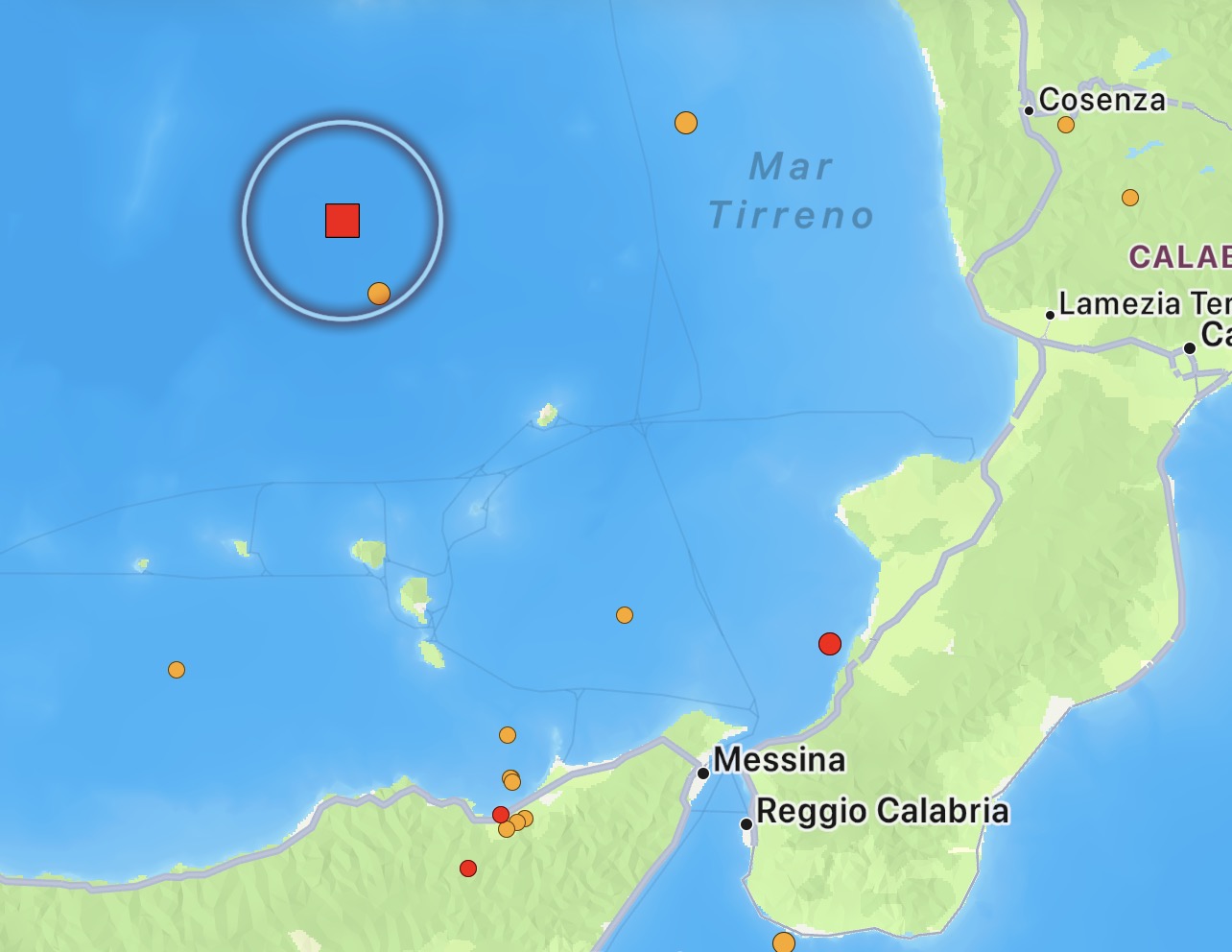 Terremoto isole eolie