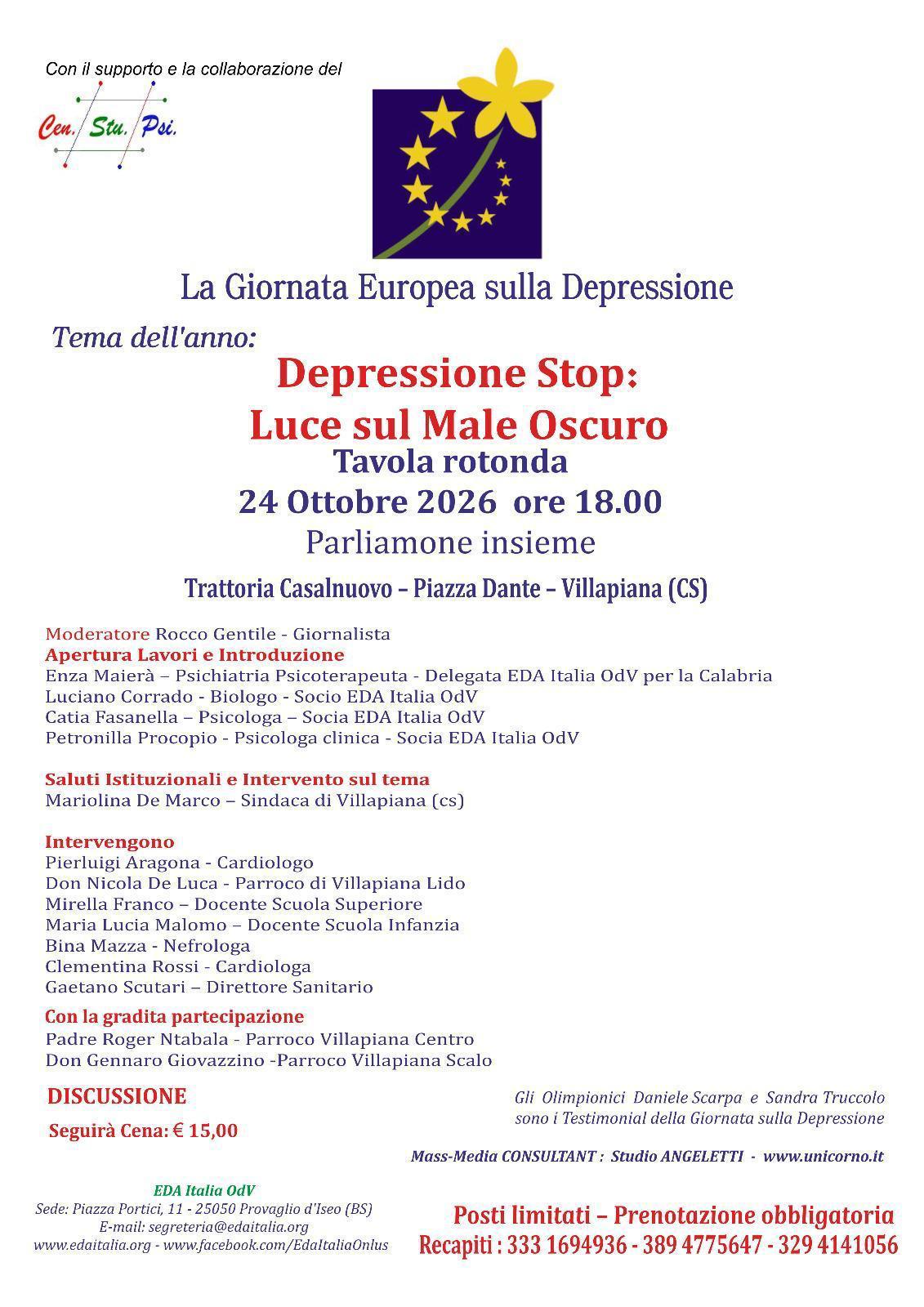 Locandina Depressione Stop Luce sul Male Oscuro