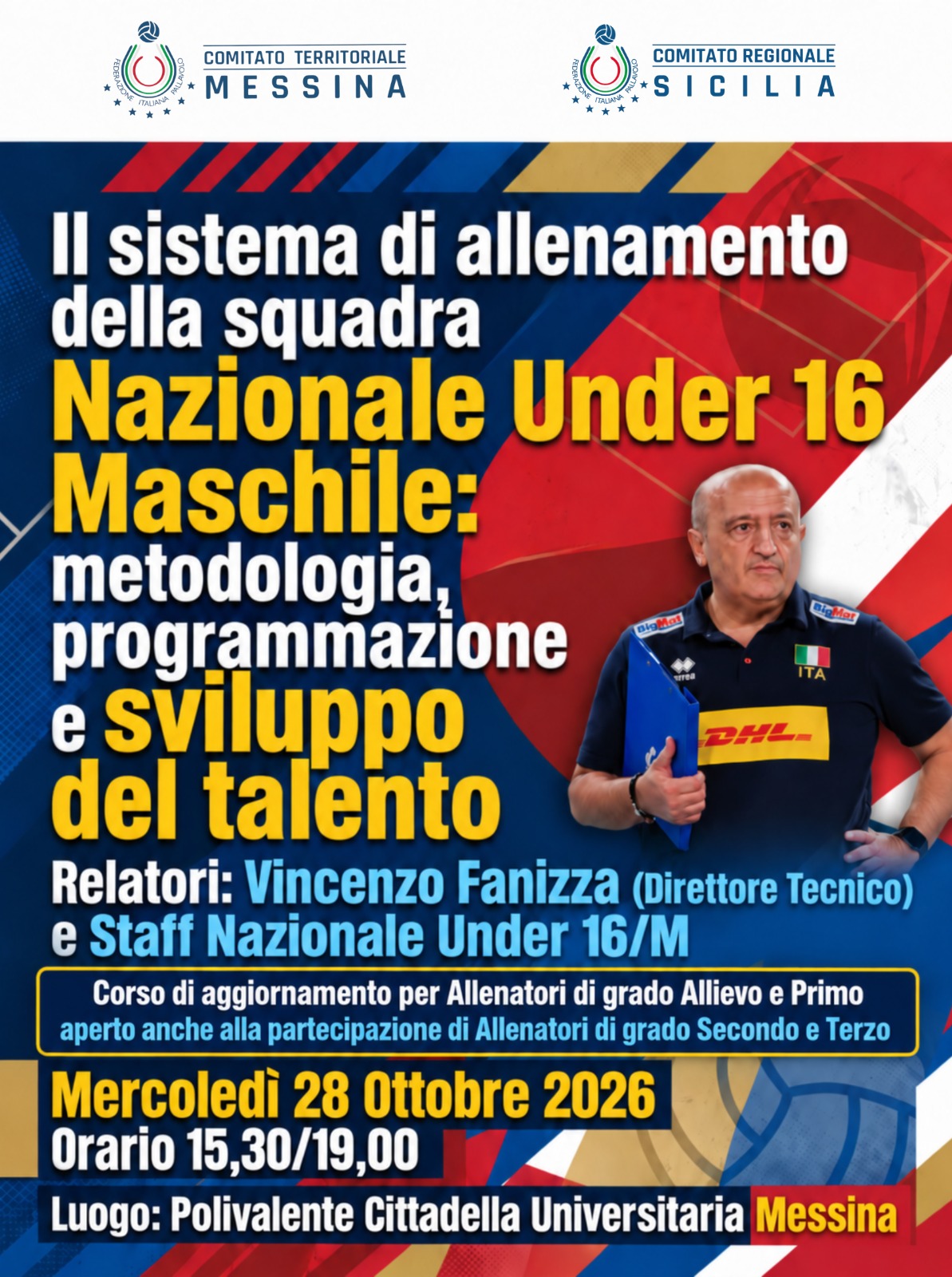 Locandina Nazionale U16 Volley a Messina