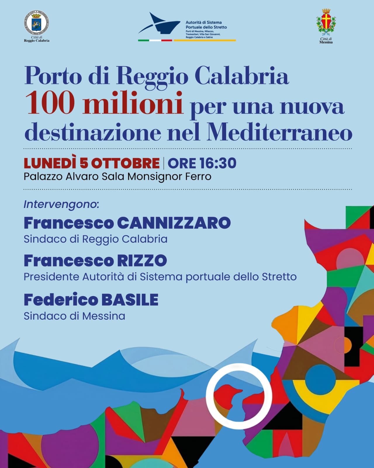 Locandina Porto di Reggio Calabria lunedì 5 ottobre