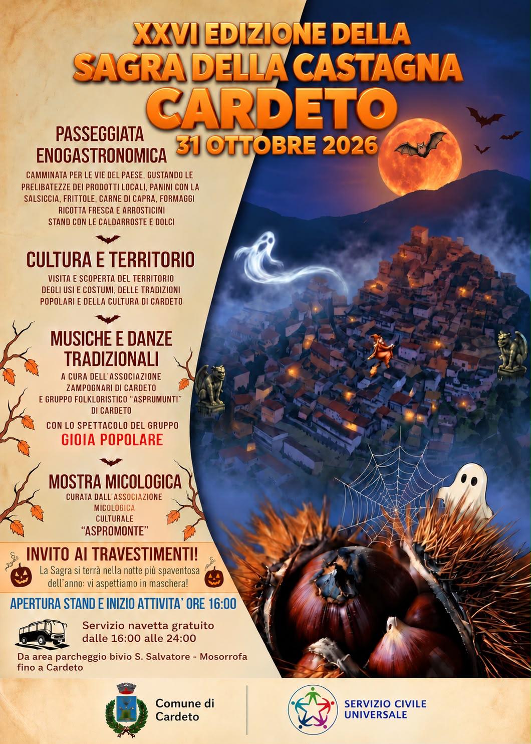 Locandina Sagra della Castagna Cardeto