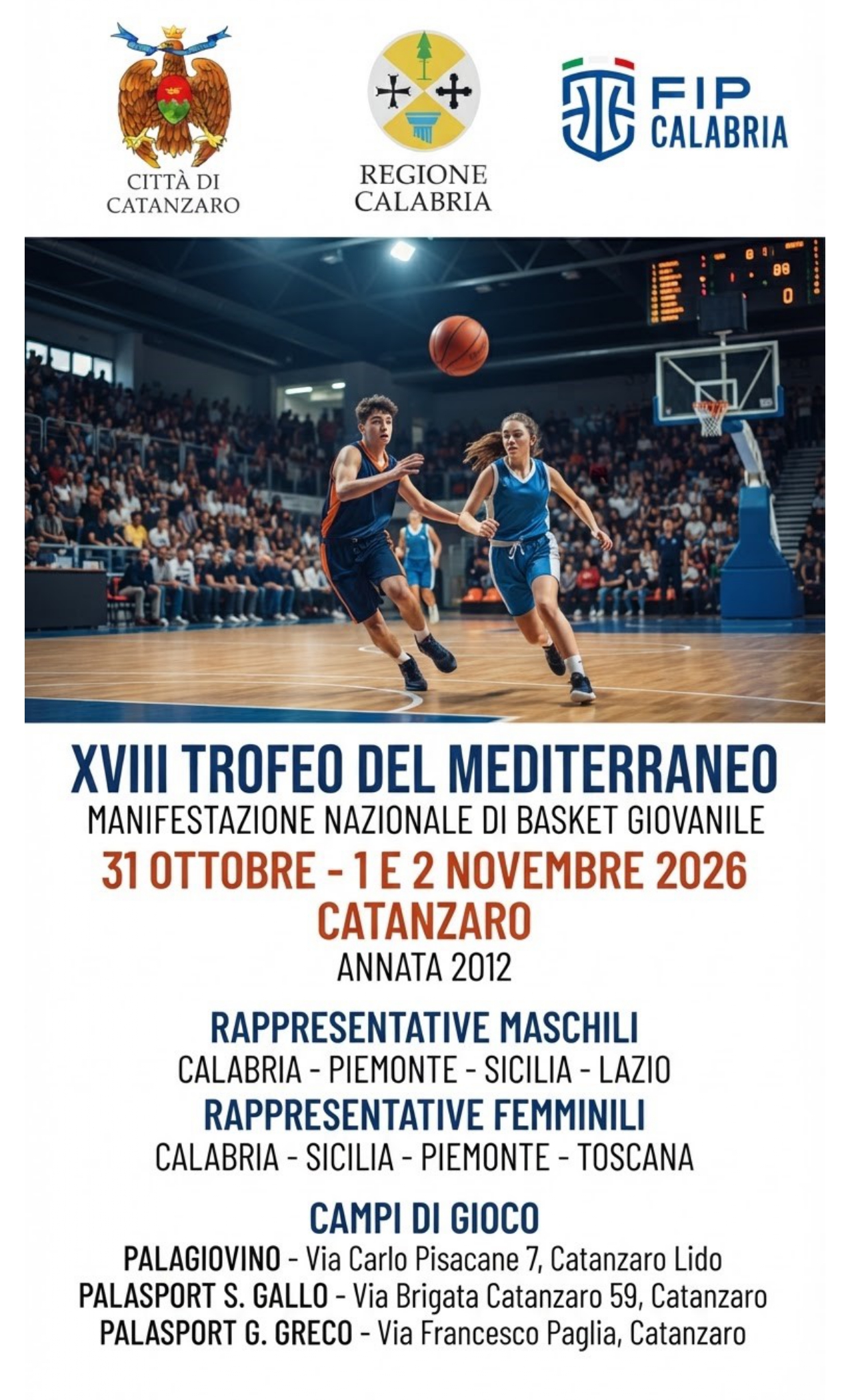 Locandina Torneo del Mediterraneo 2026 a Catanzaro