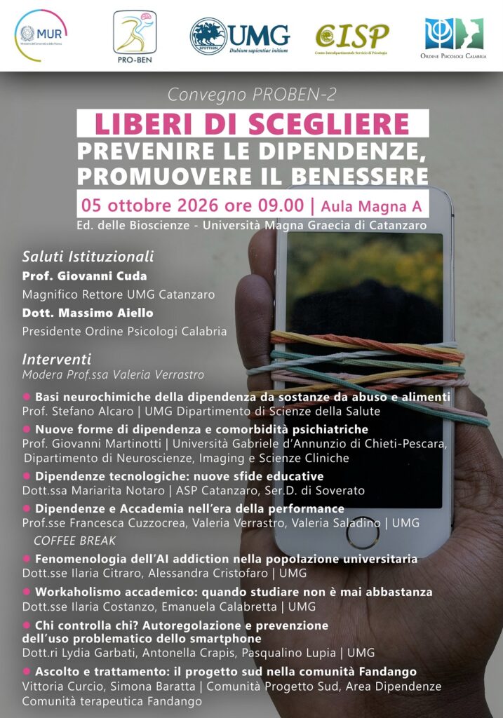 Locandina UMG prevenire le dipendenze