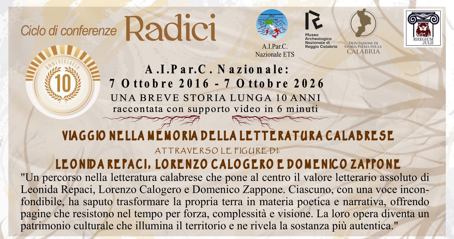 Locandina Viaggio nella memoria della letteratura calabrese