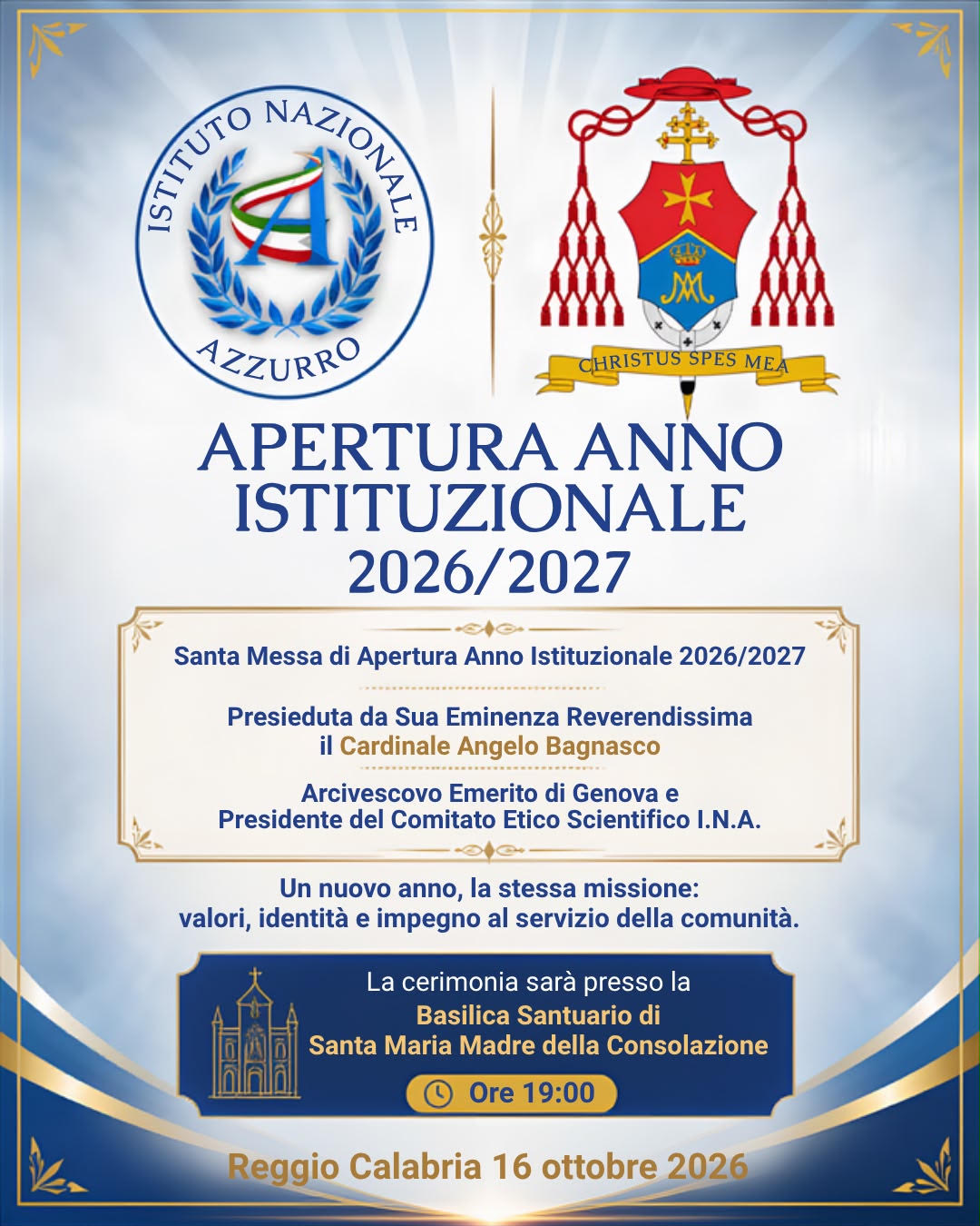 Locandina apertura anno istituzionale INA