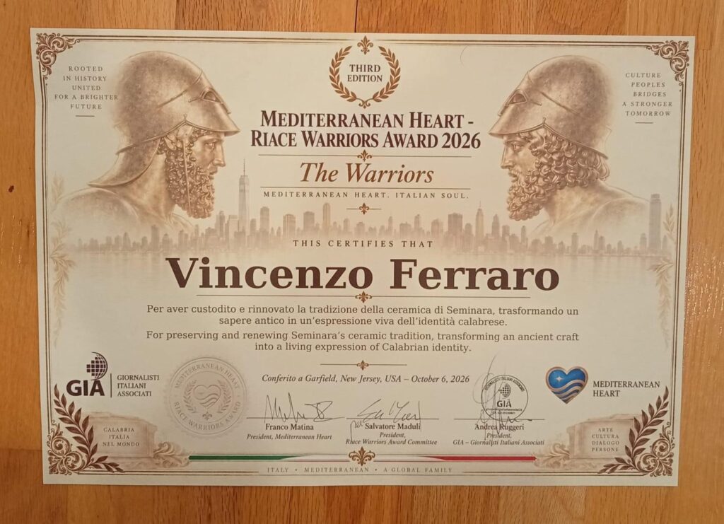 Mediterraneana Heart Riace Warriors Award