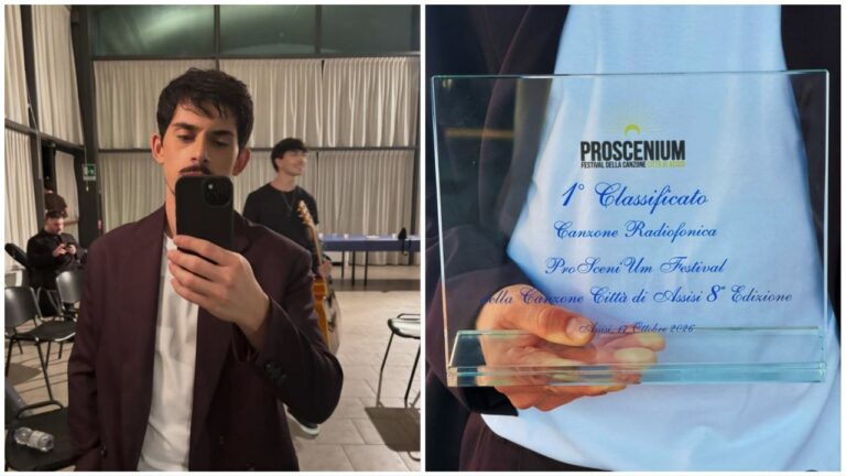 Il cantautore reggino Melucci premiato al Proscenium Festival di Assisi per la “Canzone più radiofonica” | VIDEO