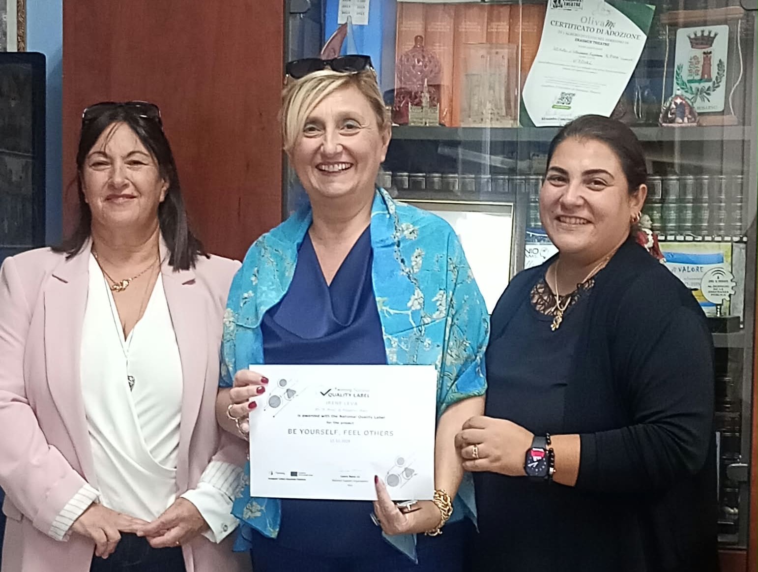 Quality Label eTwinning Premio all’Istituto Piria di Rosarno per Be yourself feel others