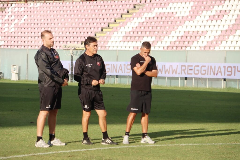 Reggina-Vibonese marchionni e staff tecnico