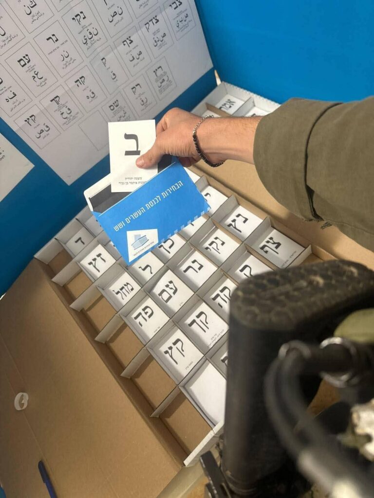Soldati israeliani voto Elezioni Israele
