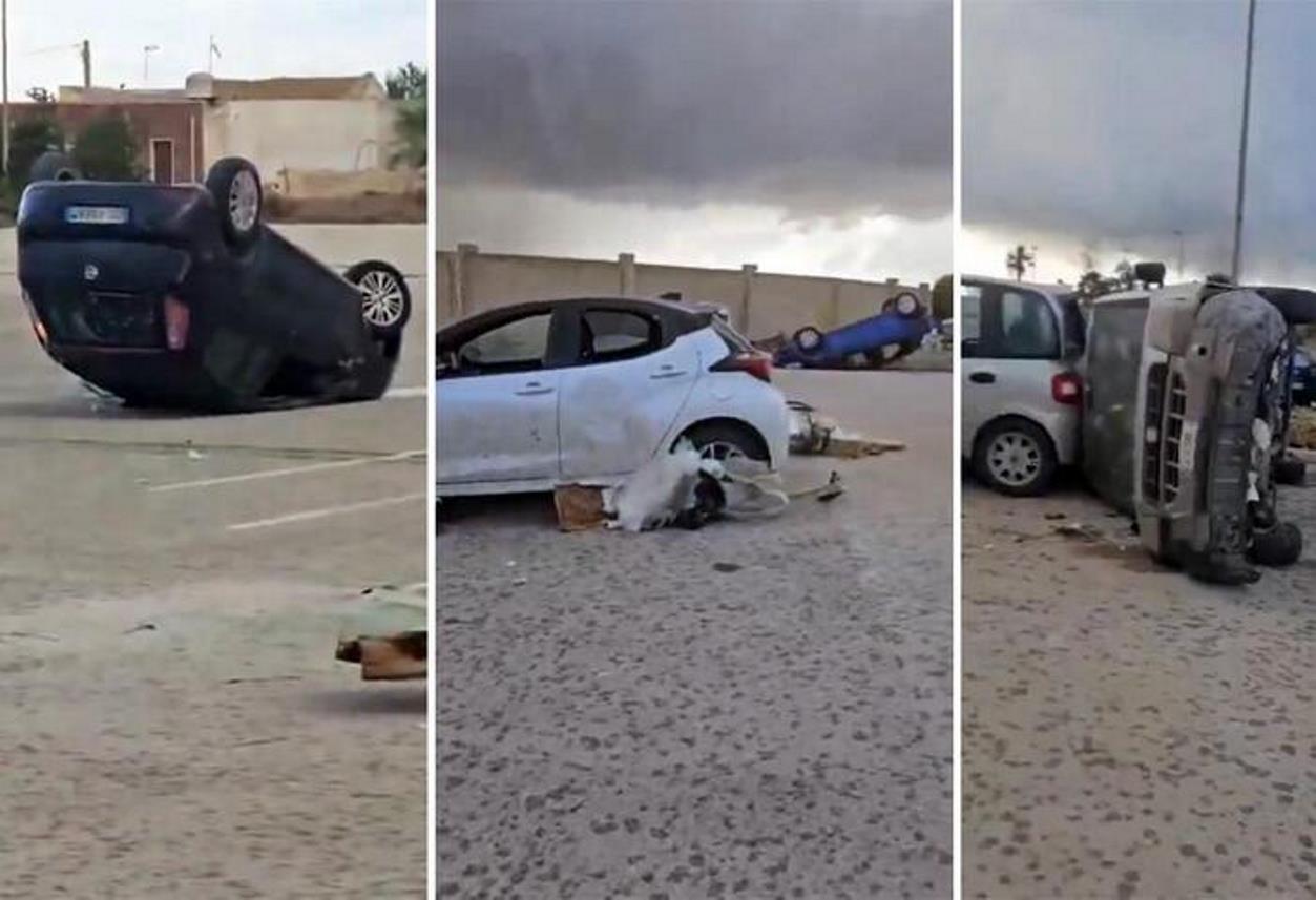 auto ribaltate dopo il maltempo