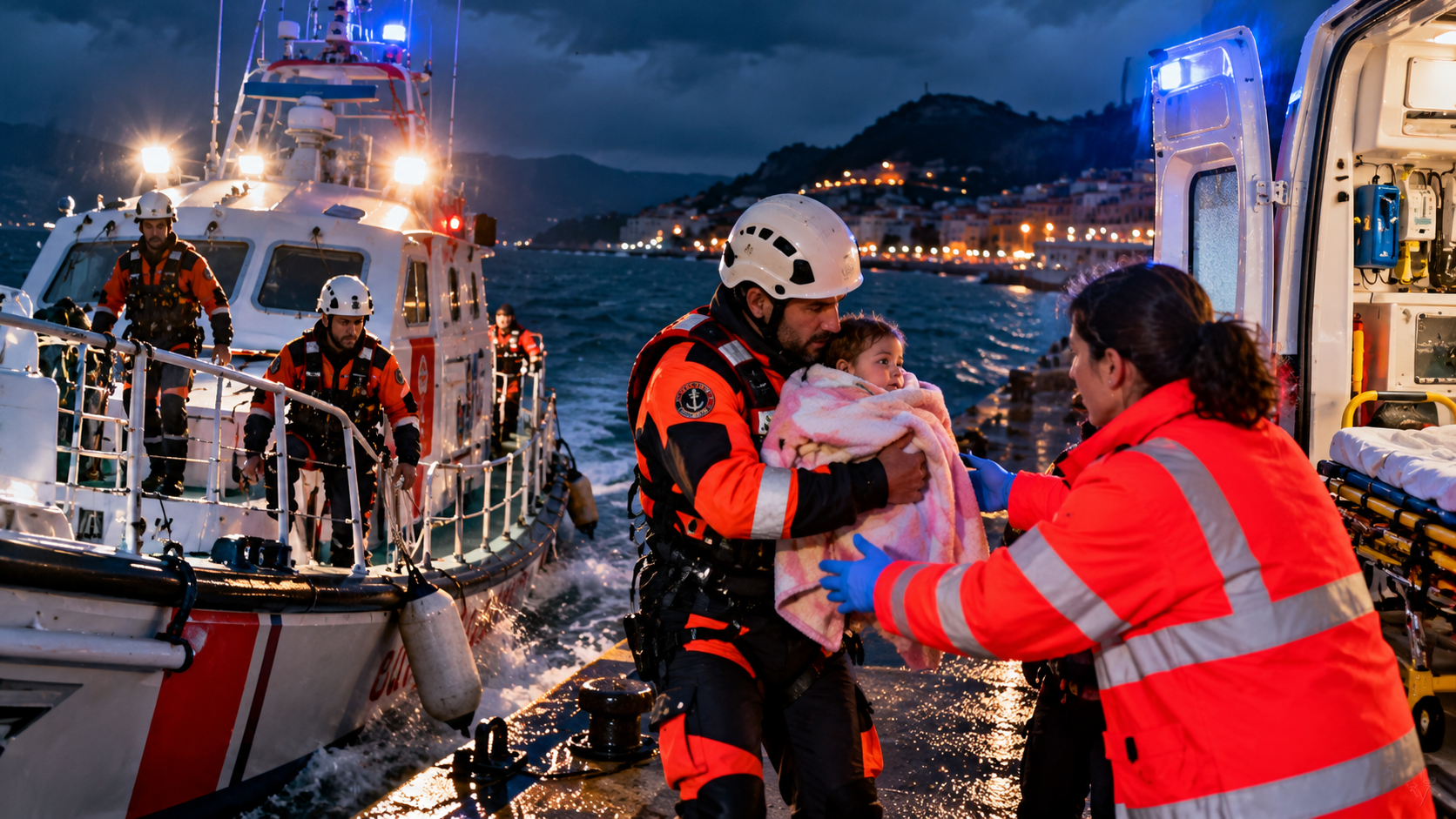 bimba soccorsa nella notte