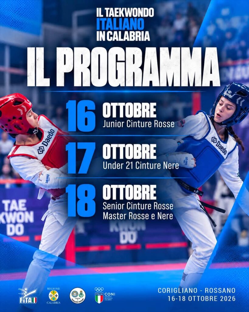 Campionati Italiani Taekwondo Corigliano-Rossano 2026
