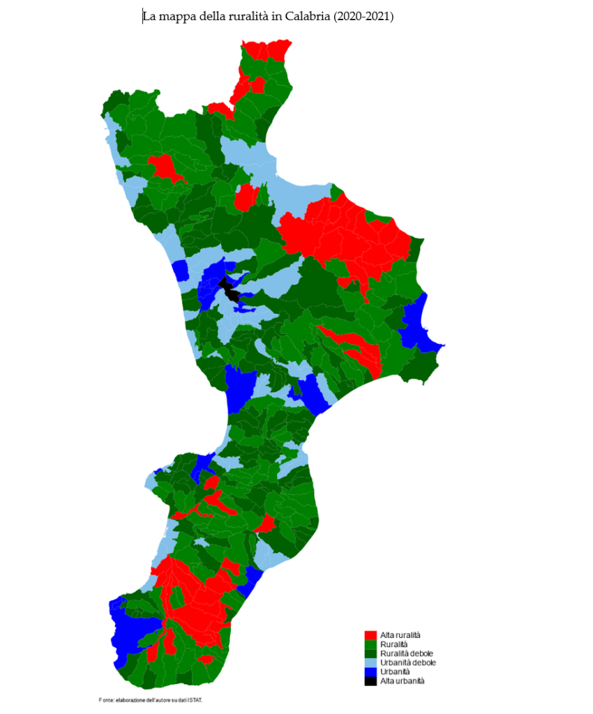 cartina calabria comuni rurali