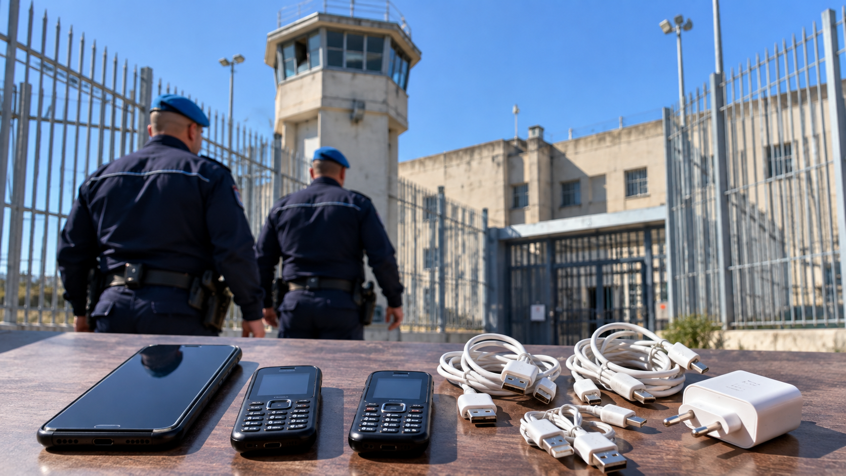 cellulari e cavetti usb in carcere