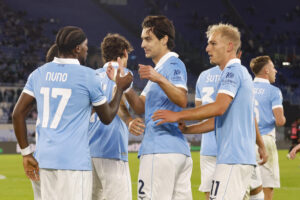 esultanza Lazio contro vittoria contro parma