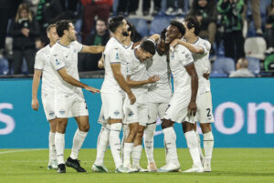 esultanza lazio vittoria a sassuolo