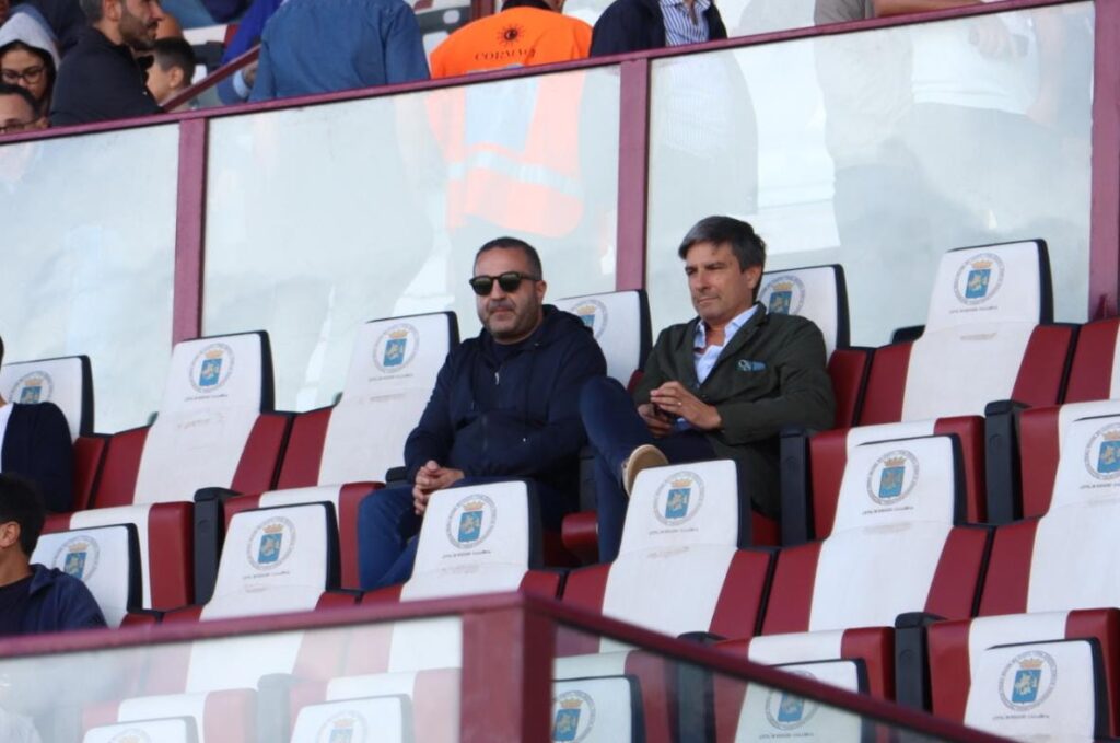 francesco cannizzaro e giancarlo romairone in tribuna al granillo per reggina-vibonese