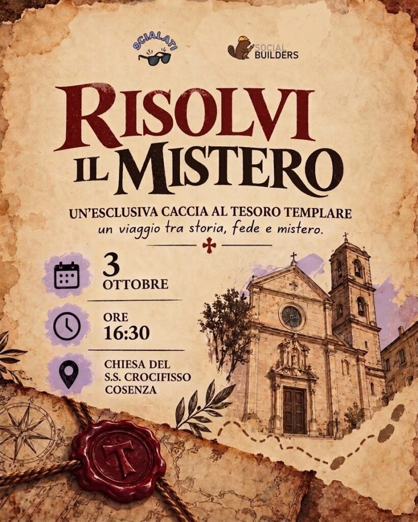 locandina caccia al tesoro cosenza san francesco d'assisi