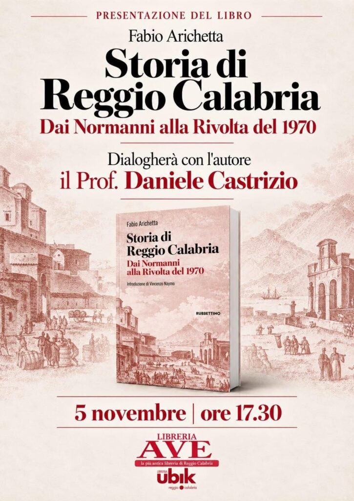 locandina presentazione libro fabio arichetta storia di reggio calabria