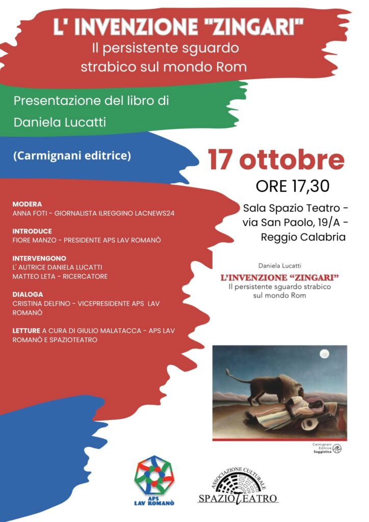 locandina presentazione libro l'invenzione zingari