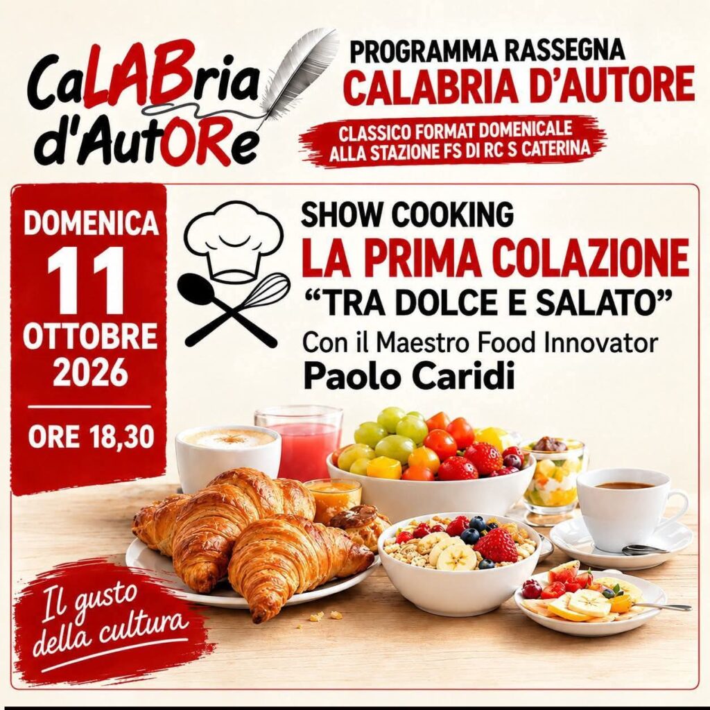 locandina show cooking paolo caridi su prima colazione