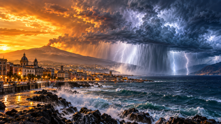 maltempo calabria sicilia temporale catania