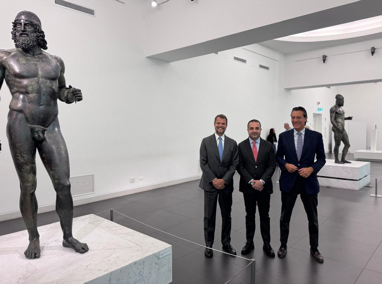 nepi mezzaroma e cannizzaro al museo coi bronzi di riace (1)