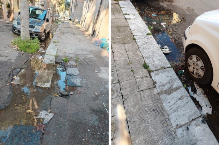 Reggio Calabria, fiumi d’acqua potabile in pieno centro storico: doppia perdita tra sprechi e rischi per le strade | FOTO E VIDEO
