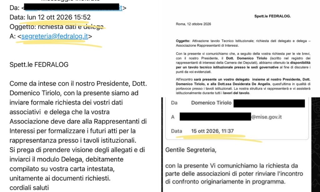scambio email con fedralog