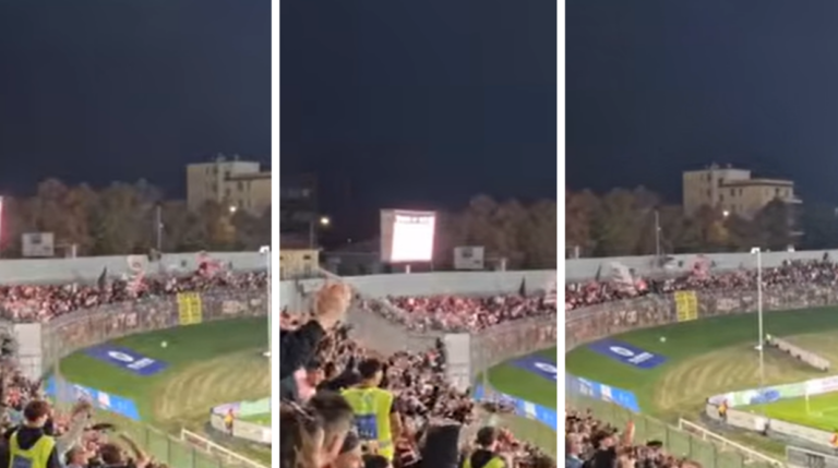 Palermo, è qui la festa: il settore ospiti esplode dopo lo 0-2, il VIDEO del delirio dei mille tifosi rosanero